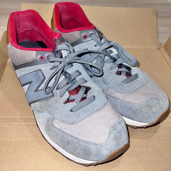 New Balance Other - New Balance 574 Collegiate ML574NEB Sneakers Men’s 11 Red Orange Gray